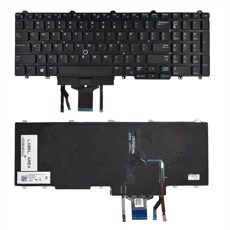 SellZone Latitude E5550 E5570 E5580 5550 5580 5590 5591 with Backlit & Pointer Laptop Keyboard Replacement Key