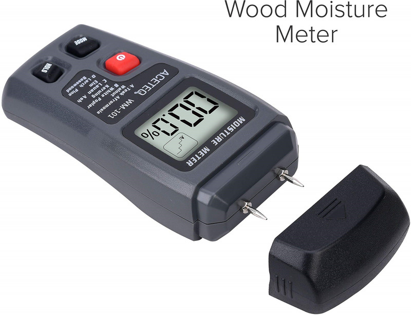 thermomate Wood Moisture Meter for Firewood, Small Handheld Wood Moisture Detector WM101 Pin-Type Digital Moisture Measurer(30 mm)