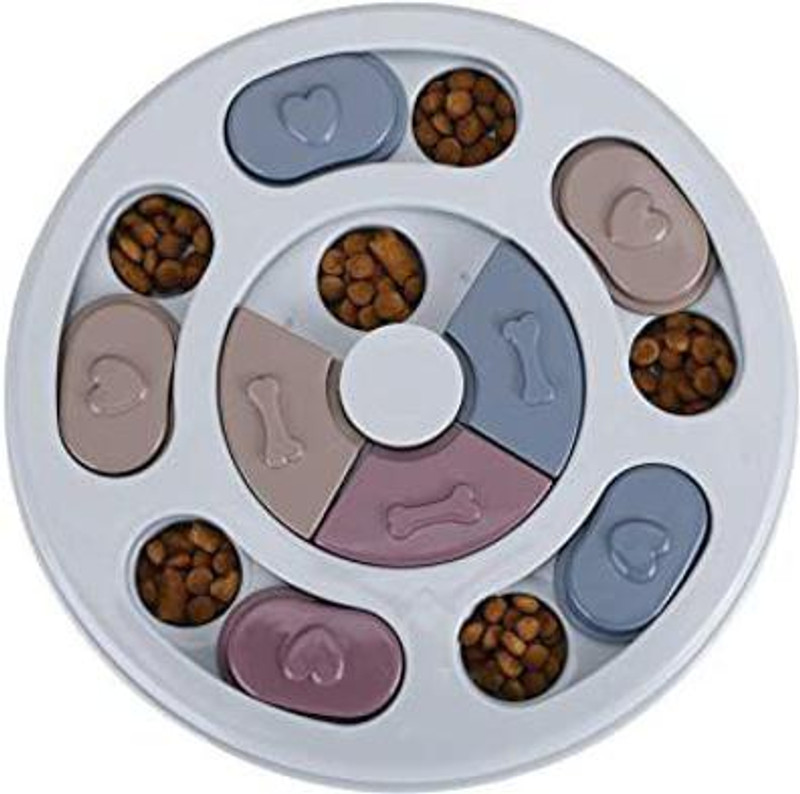 Pups&Pets Dog Puzzle Toy for Dispensing Treats, Pet Toys Game for Training Plastic Pet Bowl(200 ml Multicolor)