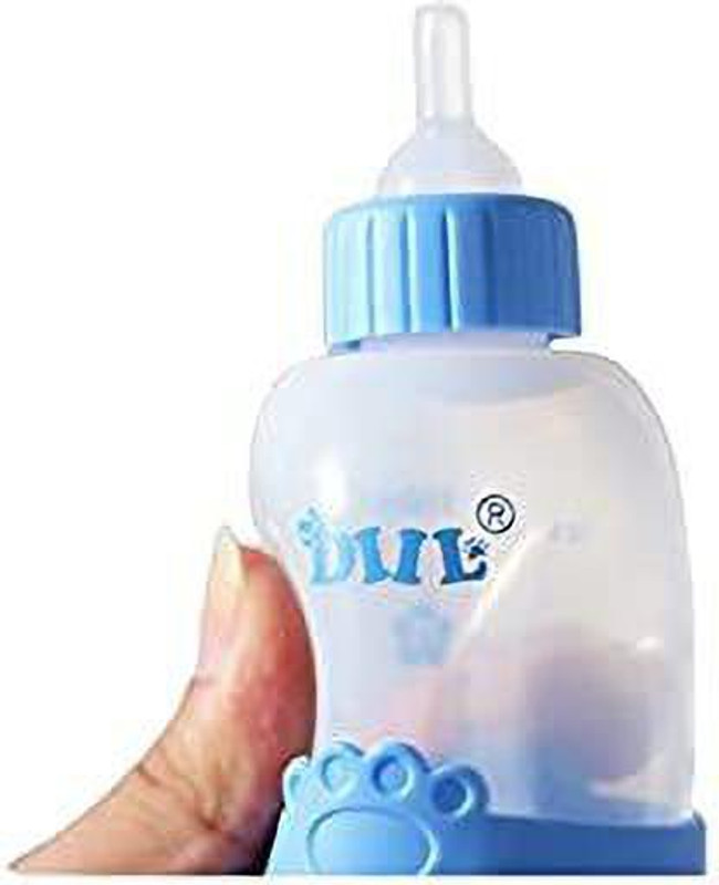 Pups&Pets Puppy Kitten Small Animals Milk Feeder Pet Nursing Bottle Set Plastic Pet Bottle(100 ml Multicolor)