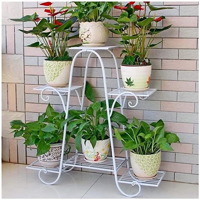 TOUCHWOOD ARTS Metal Plant Stand Flower for Balcony Living Room Outdoor Indoor Plants,. Plant Container Set(Metal)