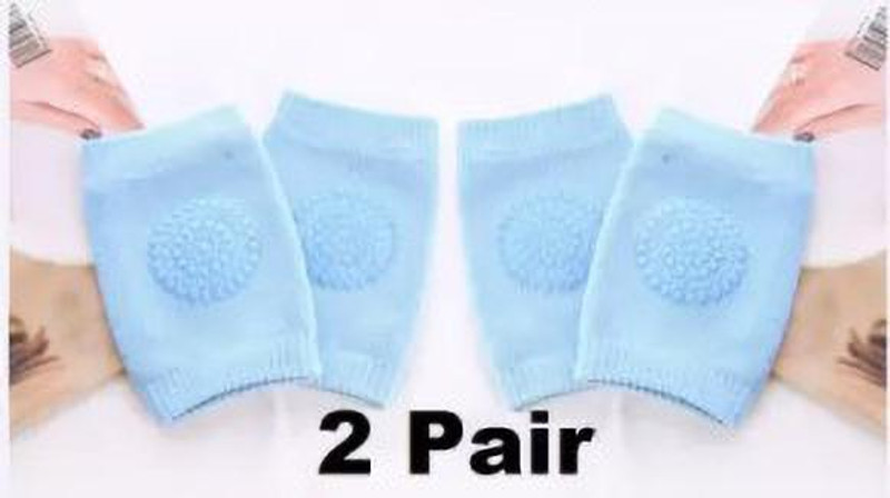 qtypie Baby Crawling Anti Slip Knee Pads Unisex Baby Toddlers KNEE AND ELBOW Pads SKY BLUE Baby Knee Pads(PLAIN)