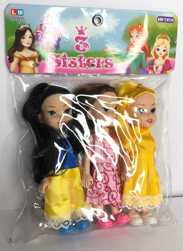 VRUX THREE SISTER DOLL SET TOY FOR KIDS GRILS (Multicolor)(Multicolor)