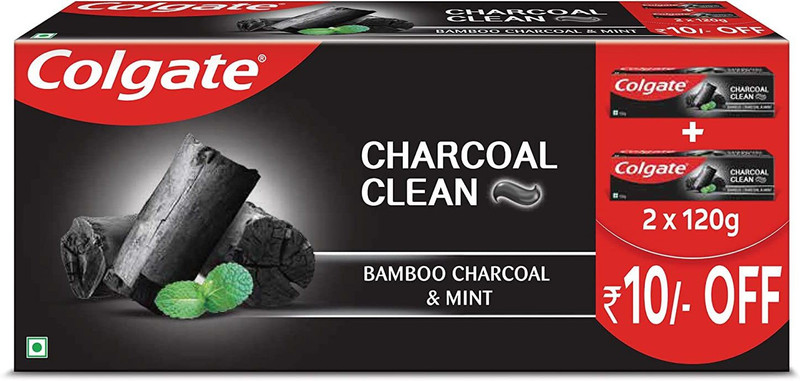 Colgate Charcoal Clean ,Bamboo Charcoal and Mint (Black Gel) Toothpaste 240gms Toothpaste(240 g)