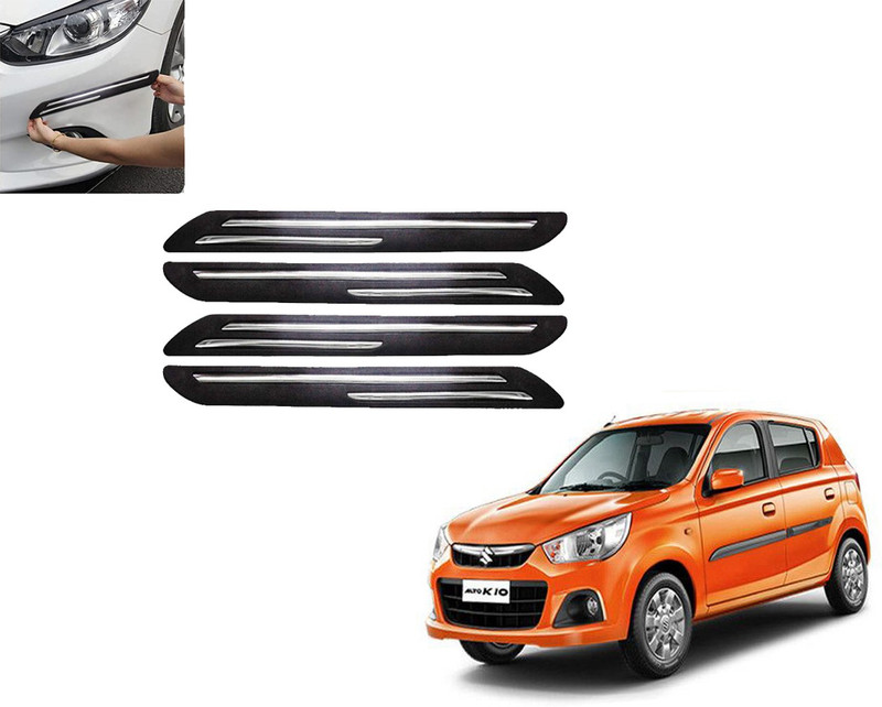 MARQUEONN Rubber Car Bumper Guard(Black, Pack of 4, Maruti, Alto K10)