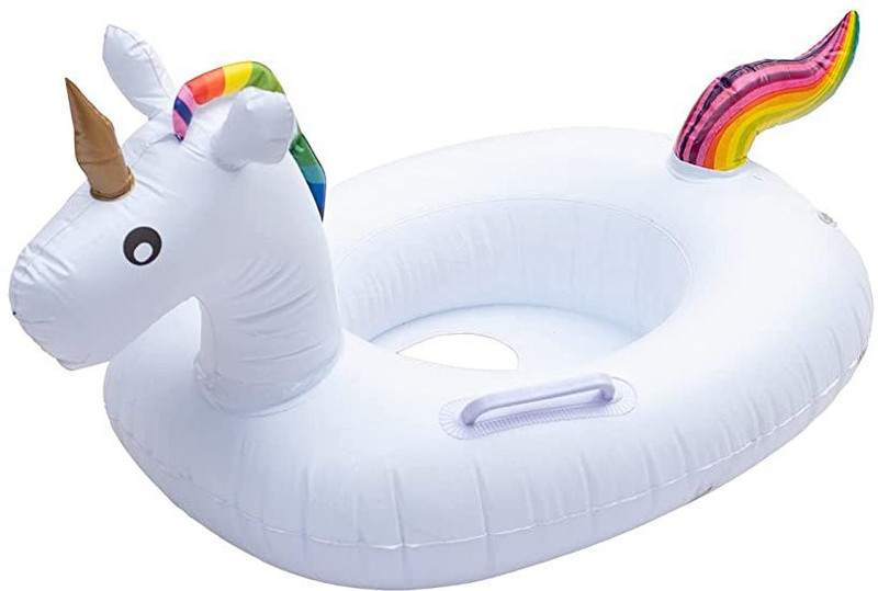 IRIS Unicorn Inflatable Pool Floats for Kids (Size 27") Inflatable Pool Accessory(White)