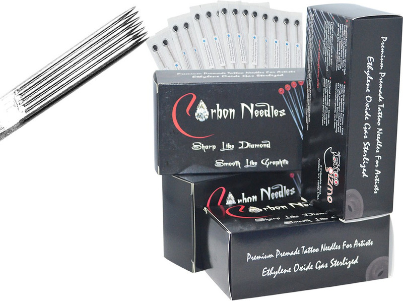 Carbon Needles 9RT Disposable Round Tattoo Needles(Pack of 50)