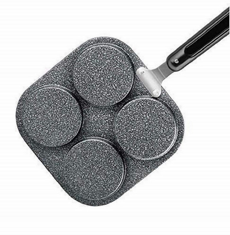 RBGIIT Non-Stick Mini Uttapam Pan/Pancake Pan Multi Snack Maker 4 in 1 19.5 cm B1 Non-Stick Coated Cookware Set(Aluminium, 1 - Piece)