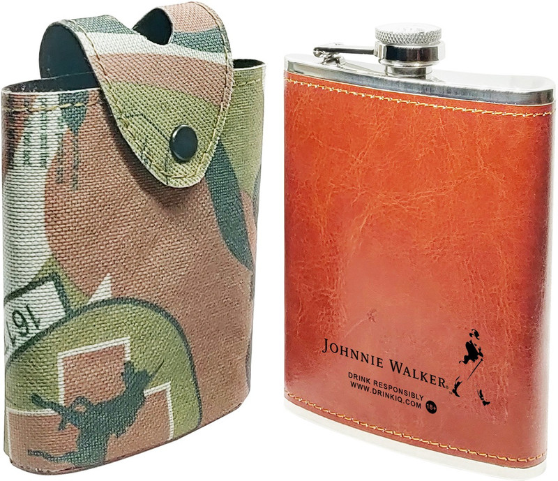 JMALL ™Jungle Print Cover With 1210 JWB Hip Flask For Storing Whiskey, Alcohol, Beer Stainless Steel Hip Flask(228 ml)
