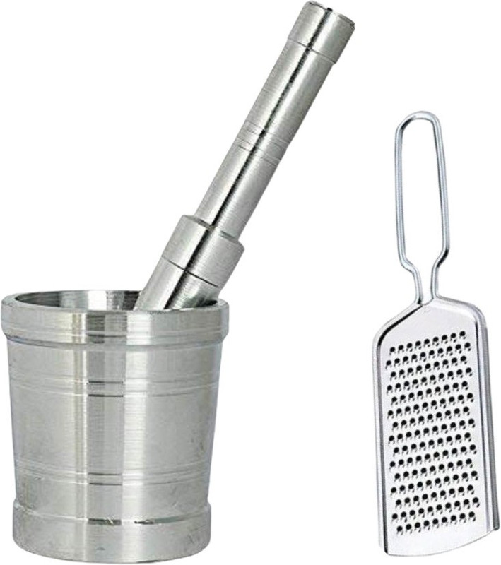 Actn Stainless Steel Khal batta Okhli Masher Aluminium Masher