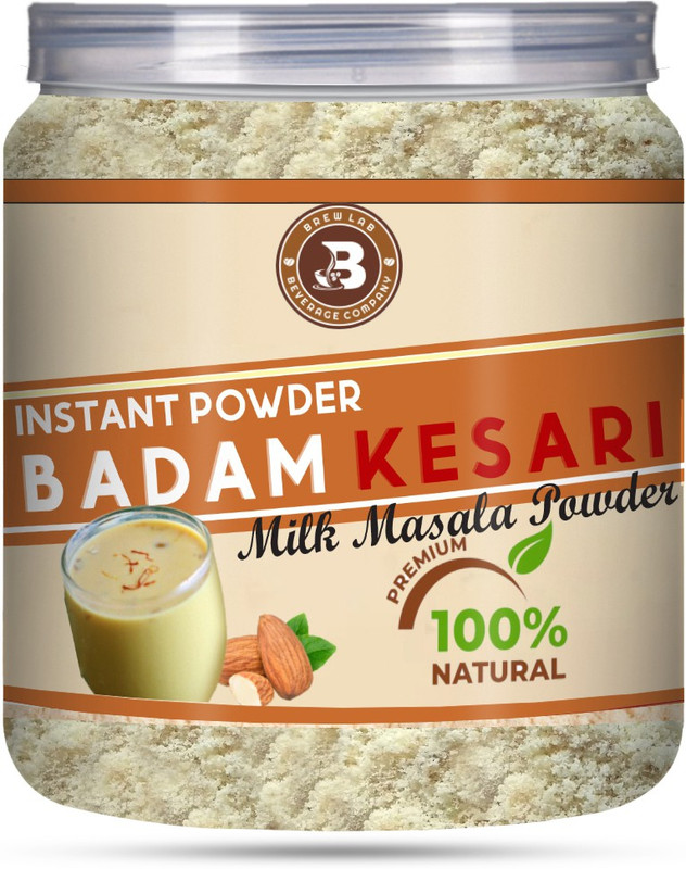 Brew Lab Badam Kesari Milk Masala With Real Almonds & Flavor of Kesar(500 g)