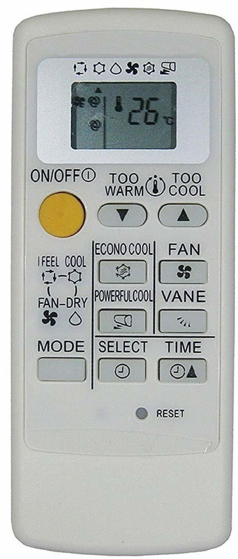 Cezo 122 AC Remote Compatible for AC Mitsubishi Remote Controller Mitsubishi Electric Remote Controller(White)