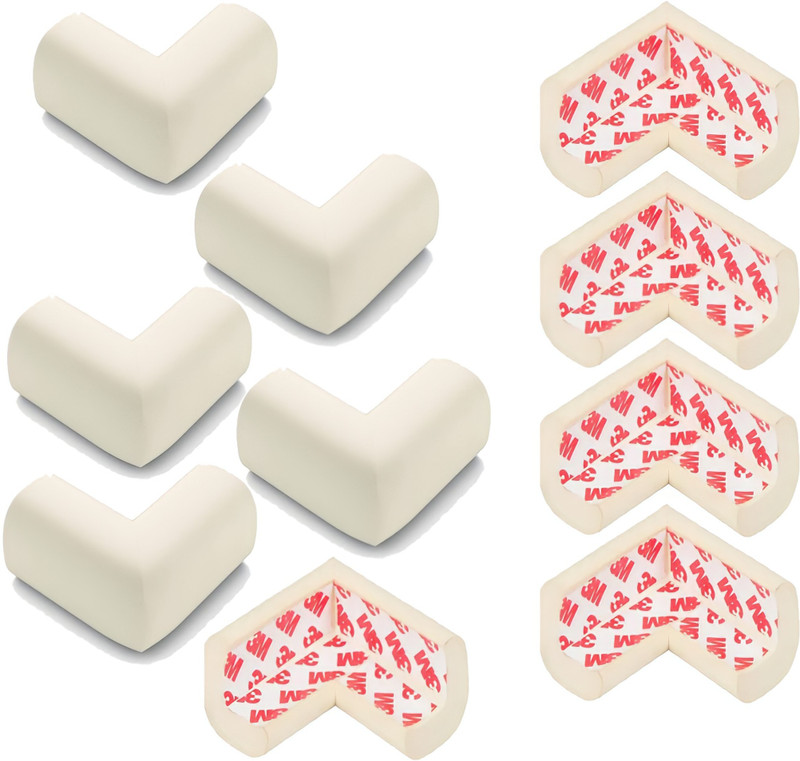 KidDough Baby Proofing 10 Pcs Pre-Taped Guards | Child Safety Protectors(White)
