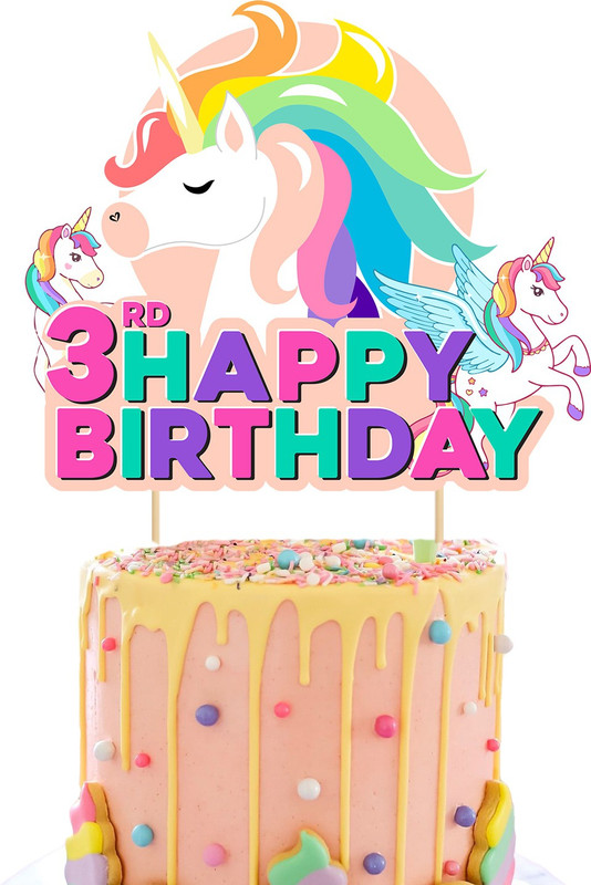ZYOZI Cake Topper(Multi Colour Pack of 1)