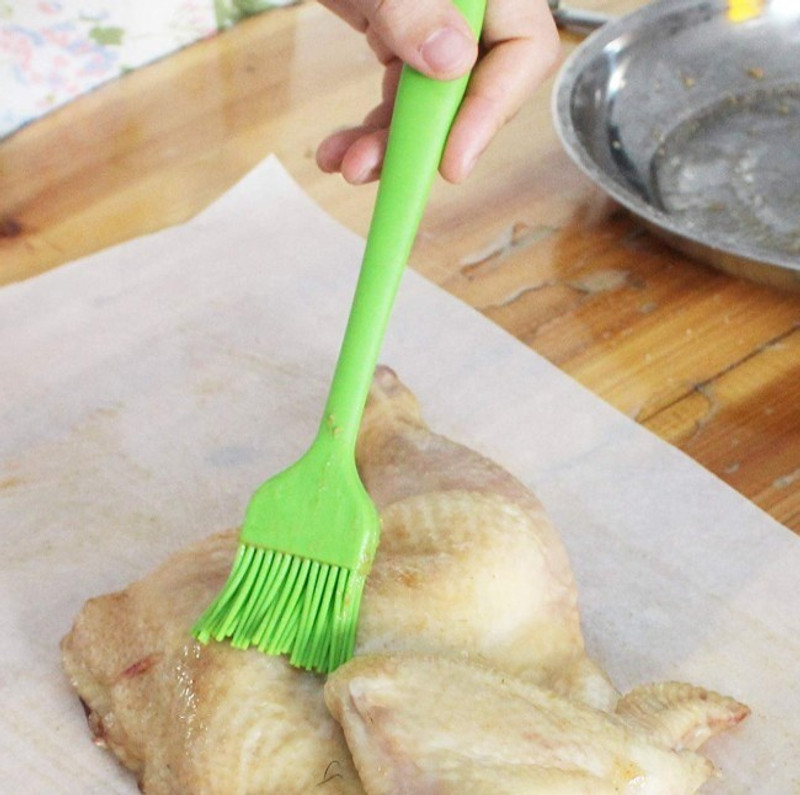 KitchenFest ® Full Silicone Large Heat Resistant Cooking BPA Free BBQ Basting Grill Silicone Flat Pastry Brush(Pack of 1)