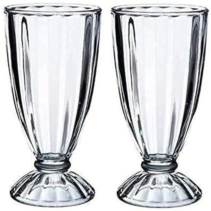 Luxuria (Pack of 2) Falooda (thermoplastic)Cocktails, Juice,Ice Cream, Milkshake,Smoothie Glass Set Cocktail Glass(300 ml, Plastic, White)