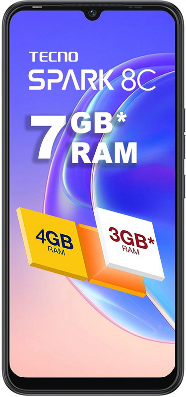 Tecno Spark 8C (Magnet Black, 64 GB)(4 GB RAM)
