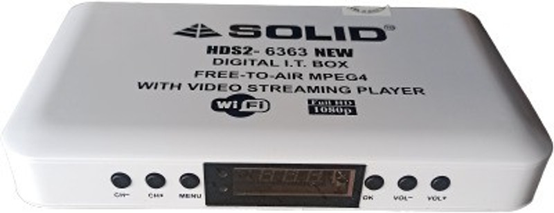 dilos Solid HDS2-6363 NEW FULL HD DIGITAL I.T BOX FOR GAINING ACCESS TO INTERNET AND SATELLITE Digital FTA Set-Top Box GET LIFETIME FREE TV / FM CHANNELS FROM DD FREE DISH ( NO MONTHLY CHARGES ) Media Streaming Device(White)