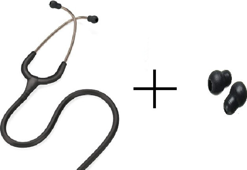 NSC Black Stethoscope Dual Head Acoustic Replacement Tube with Silicone Earpieces for Medical & Professional Doctors, Student fit in All Leading Brand Stethoscope Stethoscope Case(Black)