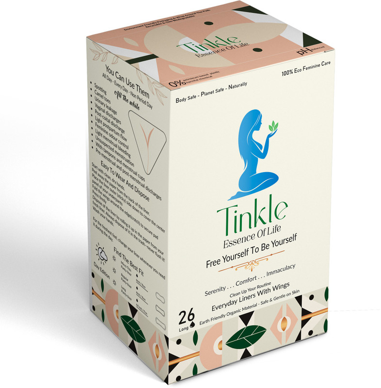 Tinkle Eco-Luxe Premium Ultra Thin Panty Liners Without Wings All Regular (R) 155mm Pantyliner(Pack of 46)