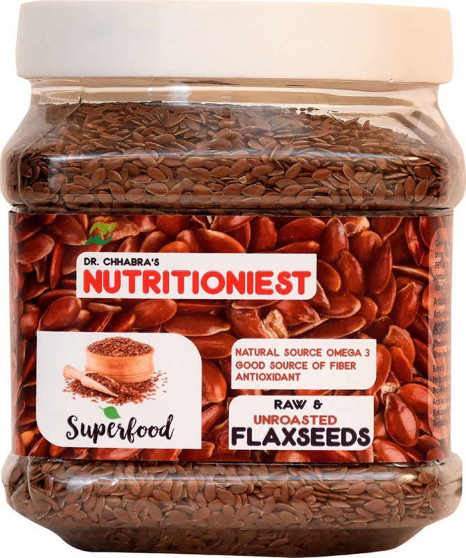 Dr. Chhabra's Nutritioniest Raw Flax Seeds, Omega 3 Fatty Acid Rich, Healthy Super Seed, (450 g)(450 g)