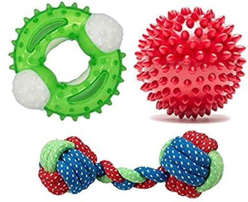 Pet Guard Rubber Stud Spike Hard Ball Teething Toy for Chewers Medium & Large Breed Rubber Chew Toy For Dog & Cat