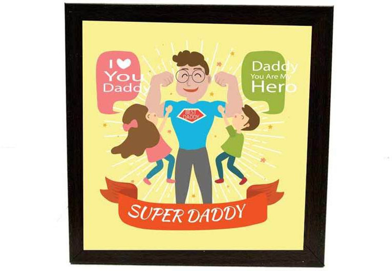 Northland Super Dad Table/Desk Frame (6.5 inch X 6.5 inch, Frame). Unique Gift for Dad 6.5 inch Poster(Multicolor)