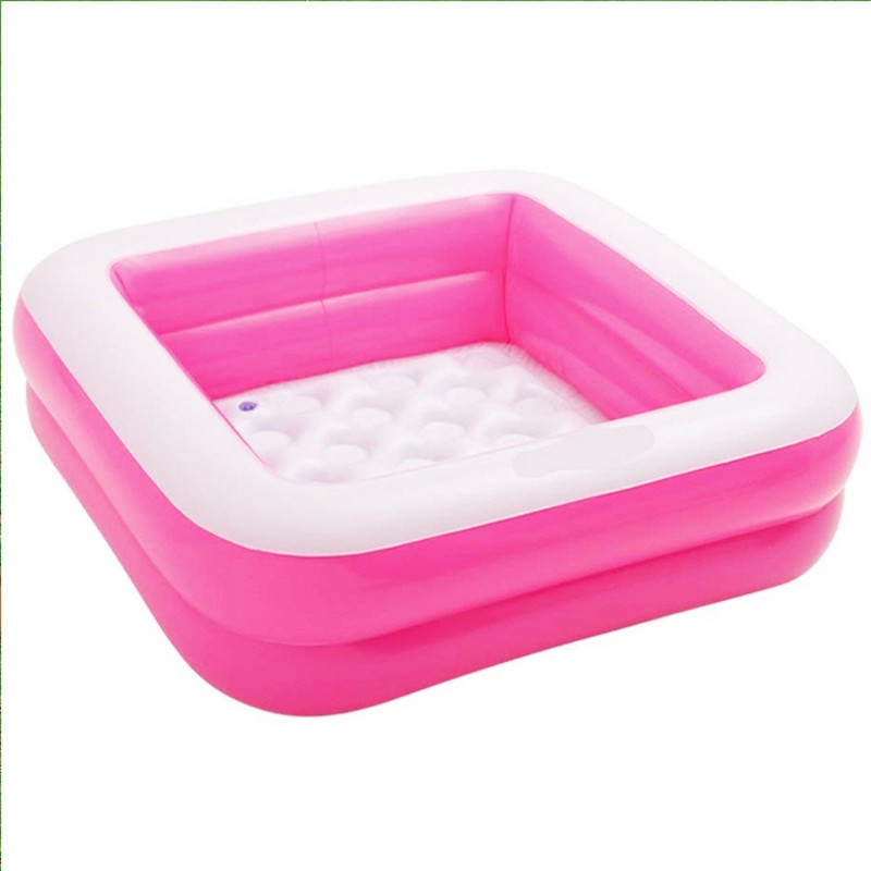 Aseenaa 3ft Square Soft Inflatable Baby Pool Bath, Water Swimming Tub for Kids(Pink)