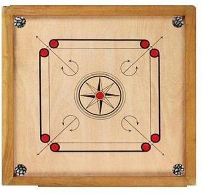 SPORTY BOY Full Size & High Gloss (32 X 32 inch Size Carrom Board) in Black color borders 81.28 cm Carrom Board(Black)
