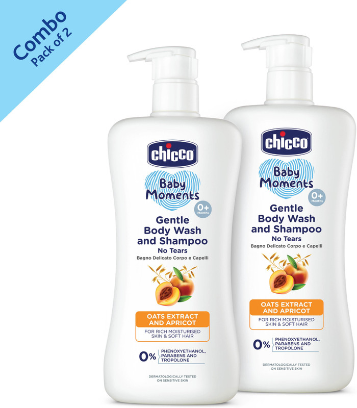 Chicco Baby Moments Gentle Body Wash and Shampoo(2 x 500 ml)