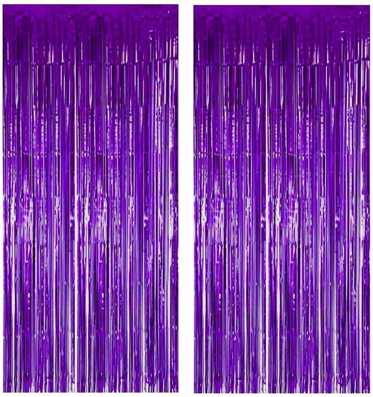 Dinipropz Purple Foil Curtain