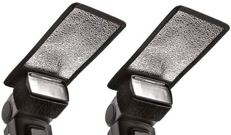 Techvik Set Of 2 Pcs Universal Silver White Diffuser Reflector Flash Flat Bouncer Card Nikon, Canon, Pentax, Sony Diffuser(Silver)
