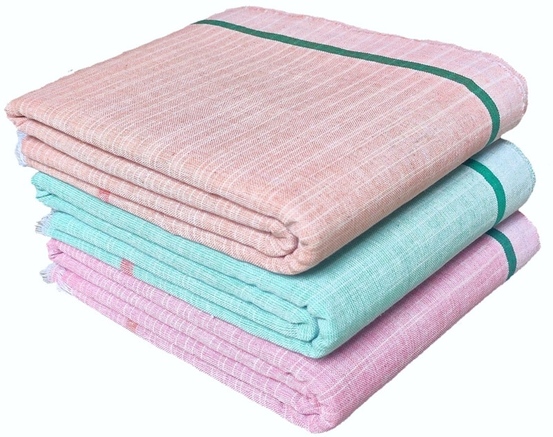 Mk weaves Cotton 300 GSM Bath, Beach, Face, Hair, Hand Towel(Pack of 3)