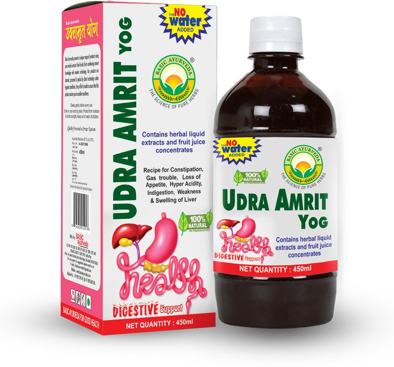 Basic Ayurveda Udra Amrit Yog Nutrition Drink(2x225 ml, Lemon juice, aloe vera Flavored)