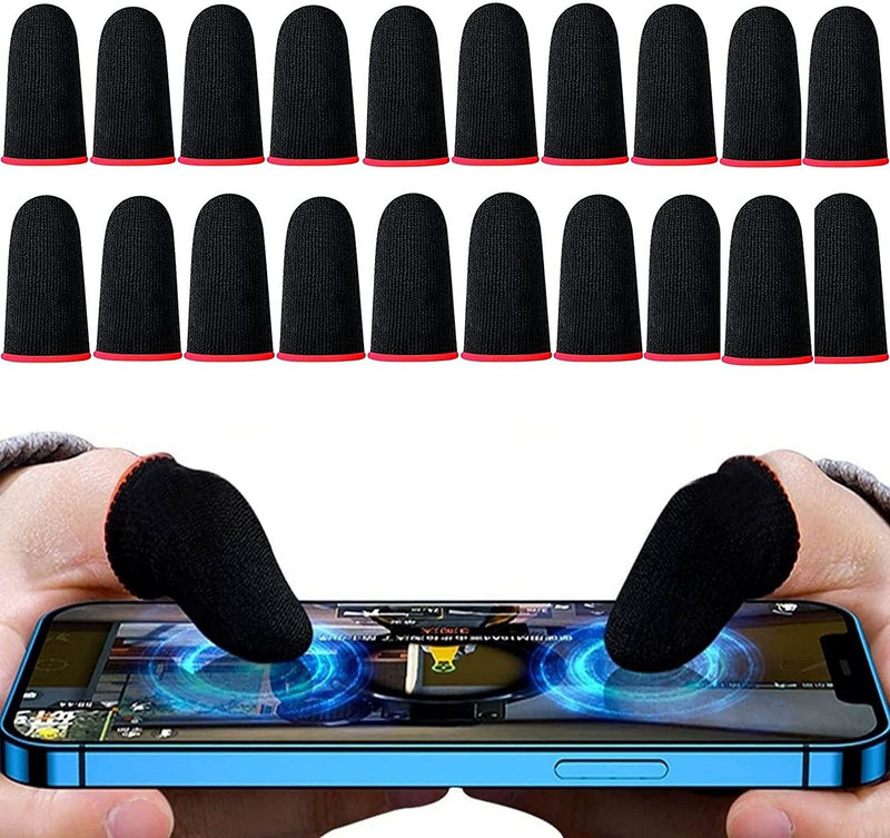 utkrist Gaming Finger Sleeves 20 Pcs for Mobile Game Set Anti-Sweat Finger Sleeve(Pack of 20)