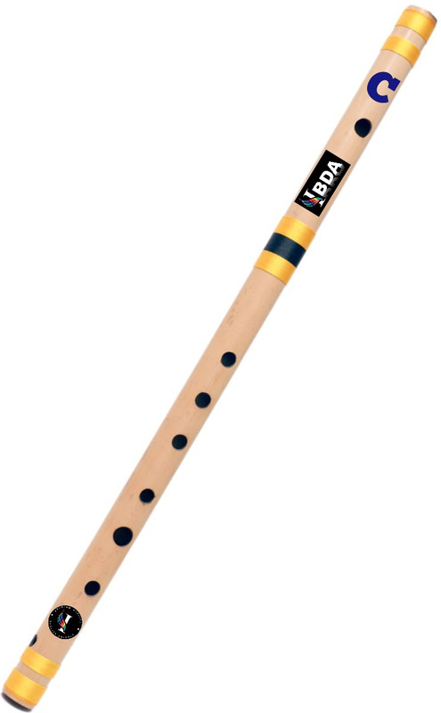 IBDA Flute Natural C Scale for Professional / Beginner Bamboo Bansuri 19 inch ( Silk Thread ). Go Vocal for Local for MUSICIANS (48 cm) SANITIZED Bamboo Flute(48 cm)