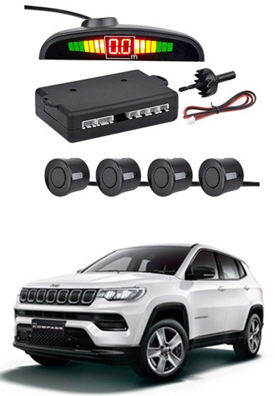 AYW 4 Black Parking Sensors With LED Display Which Increased Safety of Passengers/Car One Alarm Kit For Compass Parking Sensor(Ultrasonic Systems)