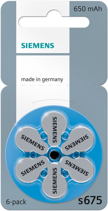 Siemens Hearing Aid Battery size 675 (36 PCS)(Blue)
