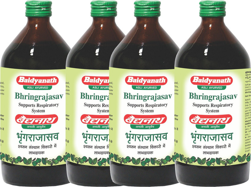 Baidyanath Bhringrajasava 450 ml Combo | Support Respiratory System -(Pack of 2, 900 ml)