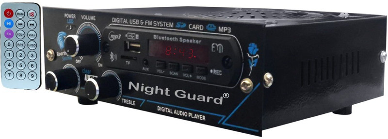Night Guard NG Stockist AC/DC FM Radio Multimedia Speaker with Bluetooth, USB, SD Card, Aux FM Radio(Silver)