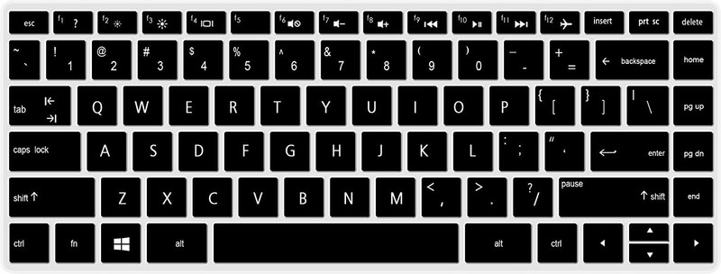 Capsa CAPHP14-BK-1 HP Pavilion X360 14M-BA 14M-CD 14M-DH 14-BF 14-cm 14-CF 14-DF 14-DK 14-DS 14-DQ Keyboard Skin(Black)