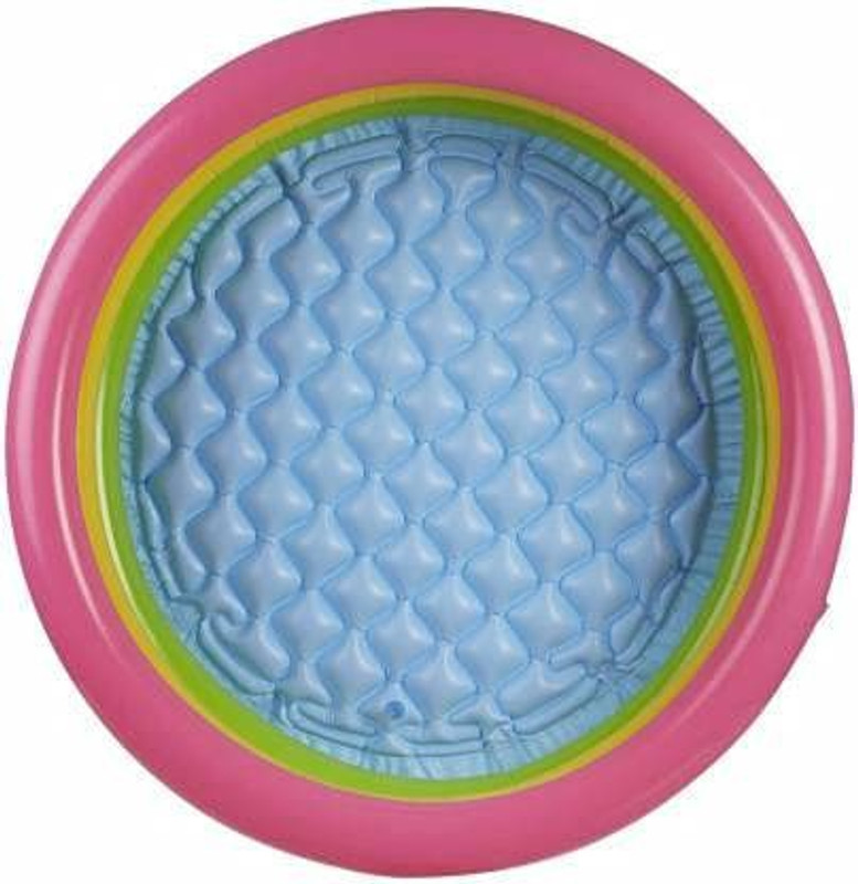 Kmc kidoz Portable inflatable 2 ft Multicolor ring bath tub Child tub(Multicolor)