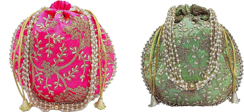 PANKSHRI ENTERPRISE PACK OF 1 POTLIS FOR WOMEN/GIRLS ( MULTICOLOR) Potli