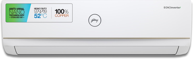 Godrej 2021 Model 1.5 Ton 3 Star Split Inverter Convertible 5-in-1 Cooling with Anti-Virus Protection AC(AC 1.5T GIC 18TTC3-GVA Split, White, Gold)
