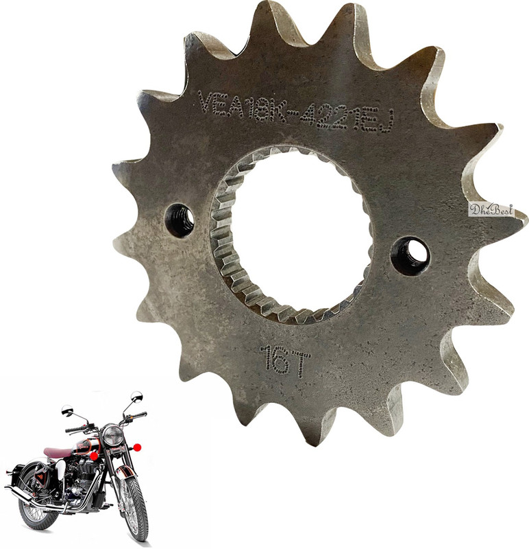 Dhe Best Bike Front Gear Box Sprocket 16 teeth Black for Royal Enfield Classic 350 16 Teeth Sprocket(Royal Enfield Classic 350 Pack of 1)