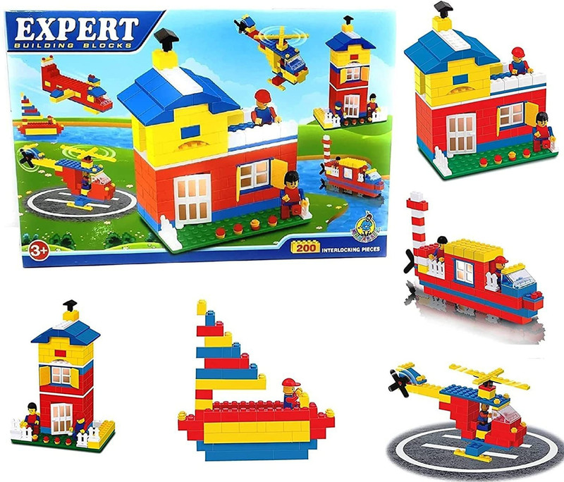 Rustic EXPERT BUILDING BLOCKS 200PCS(Multicolor)
