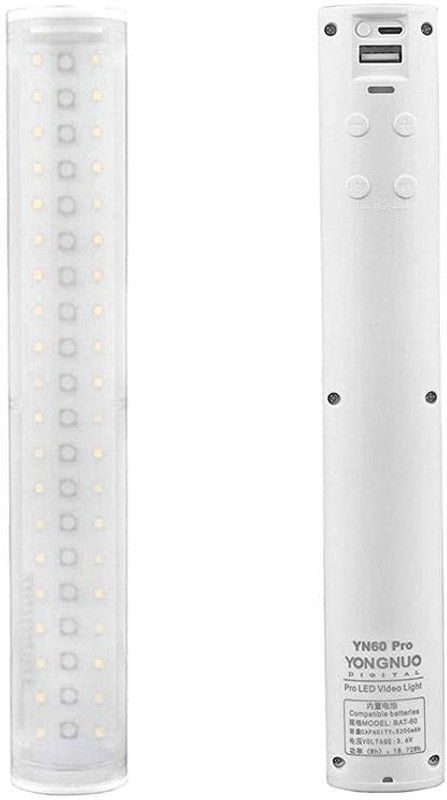 Yongnuo YN60 Pro Bi Color 3200K-5500K Micro RGB LED Video Light Stick 310 lx Camera LED Light