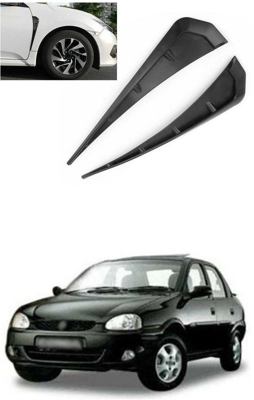 PRTEK Plastic Car Door Guard(Black, Pack of 2, Opel, Corsa)