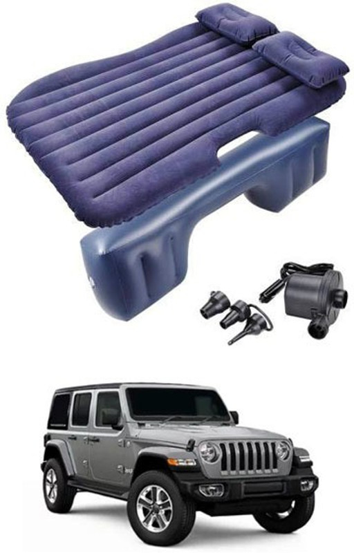 RKPSP Blue Inflatable Car Bed/Two Pillows/Air Pump/Repair Kit For Jeep Wrangler Car Inflatable Bed Car Inflatable Bed(Wrangler Unlimited 3.6 4X4)