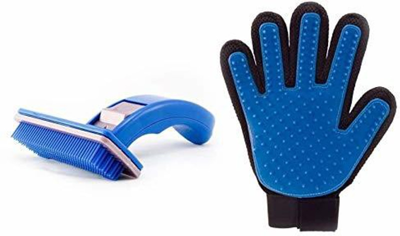 Rvpaws Combo of 2, Slicker Brush Pet Grooming Glove for Dogs and Cats Pet Spa Kit